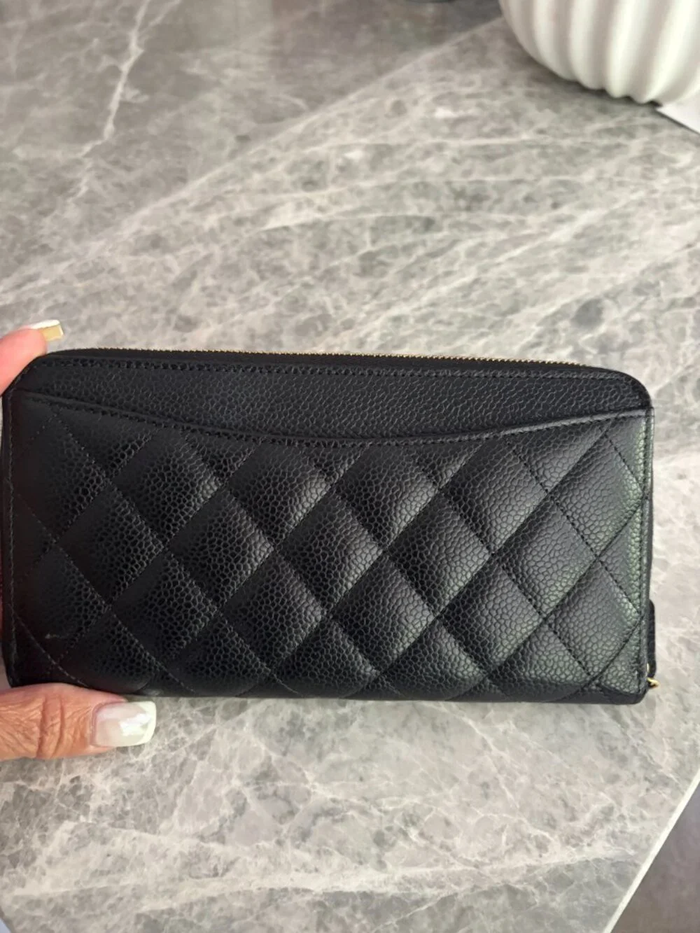 Authentic Chanel Zip Around Wallet